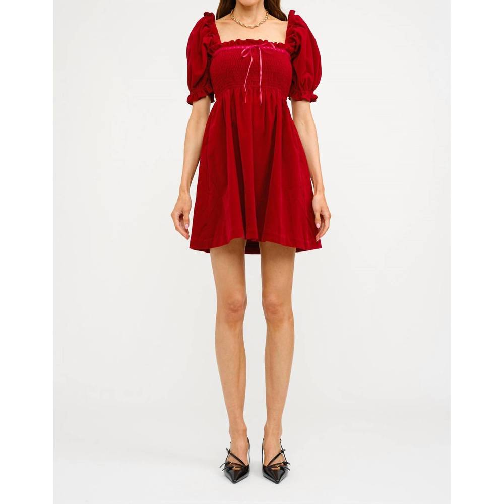 NEW SOFIE THE LABEL the emery mini dress in red